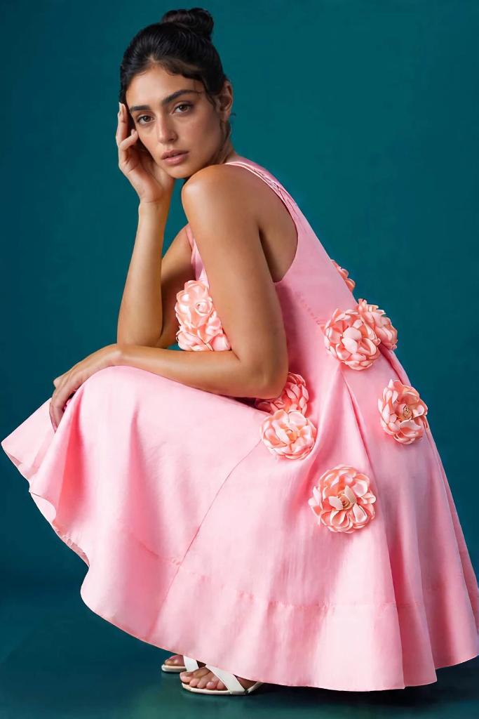 The Petal Glint Dress