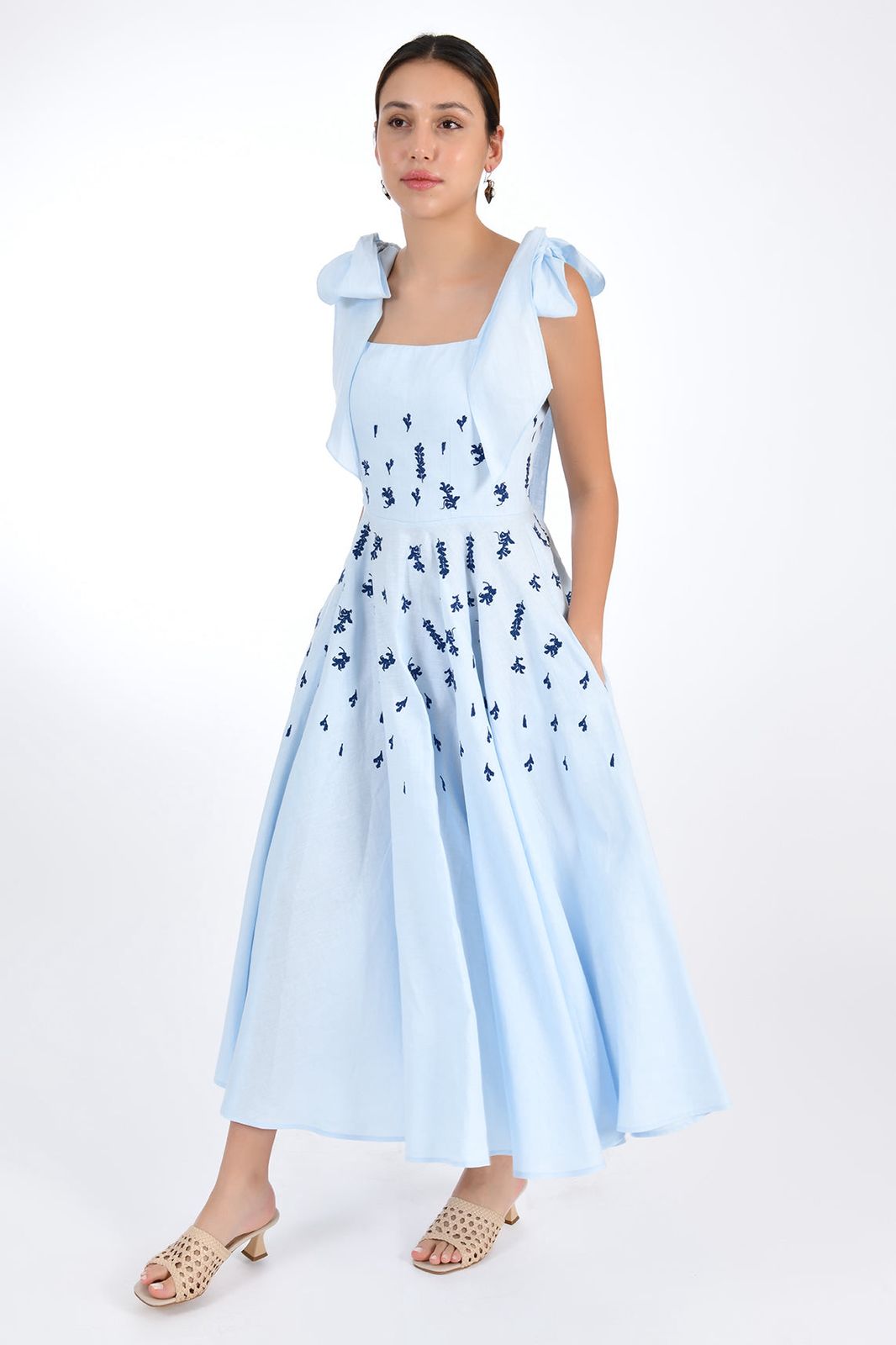 Sky Blossom Handpainted Dress