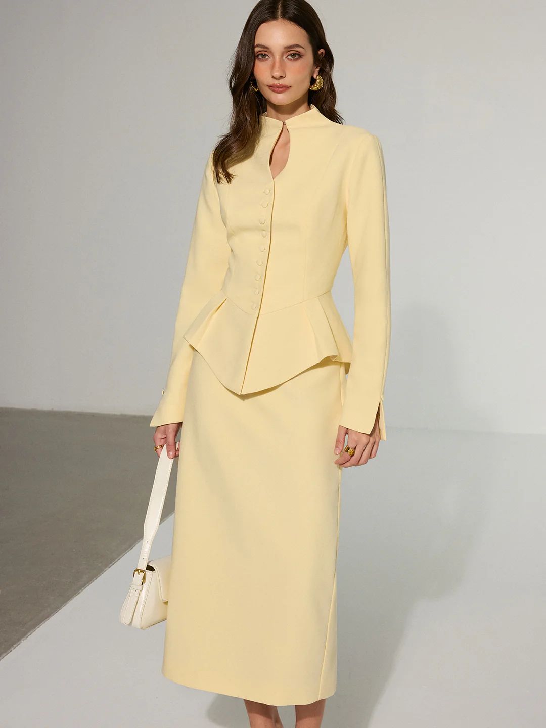 Soleil Structured Peplum Set