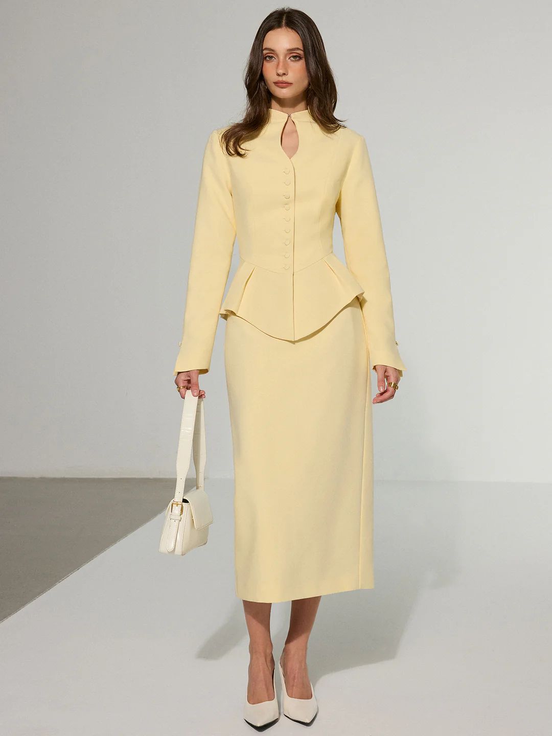 Soleil Structured Peplum Set