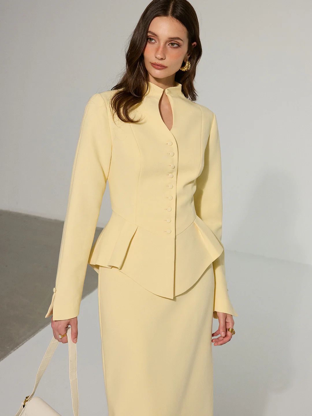 Soleil Structured Peplum Set